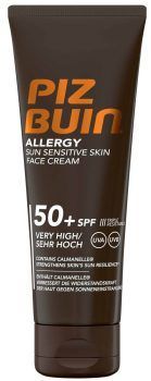 Piz Buin Allergy, crema piel sensible. Protege de forma inmediata y efectiva, refresca e hidrata, dejando un aspecto saludable. PVP: 13,90 €.